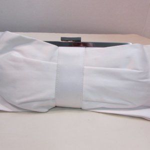 White Silk like Evening Bag